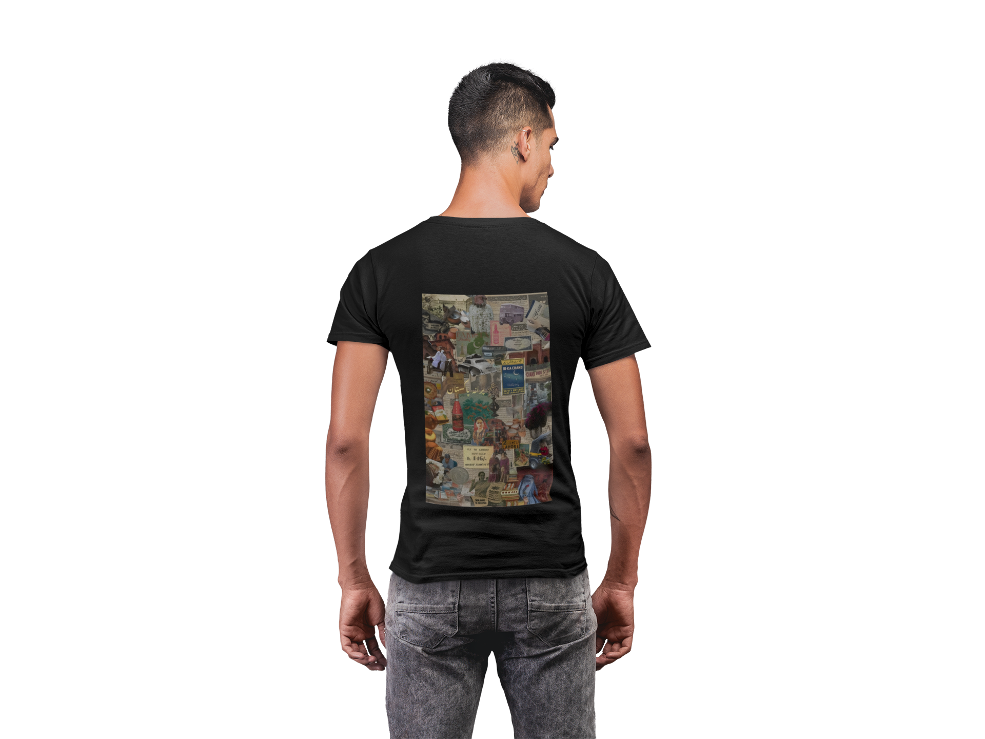Karachi Chaos Collage Tee Black – Rrangg streetwear Dubai