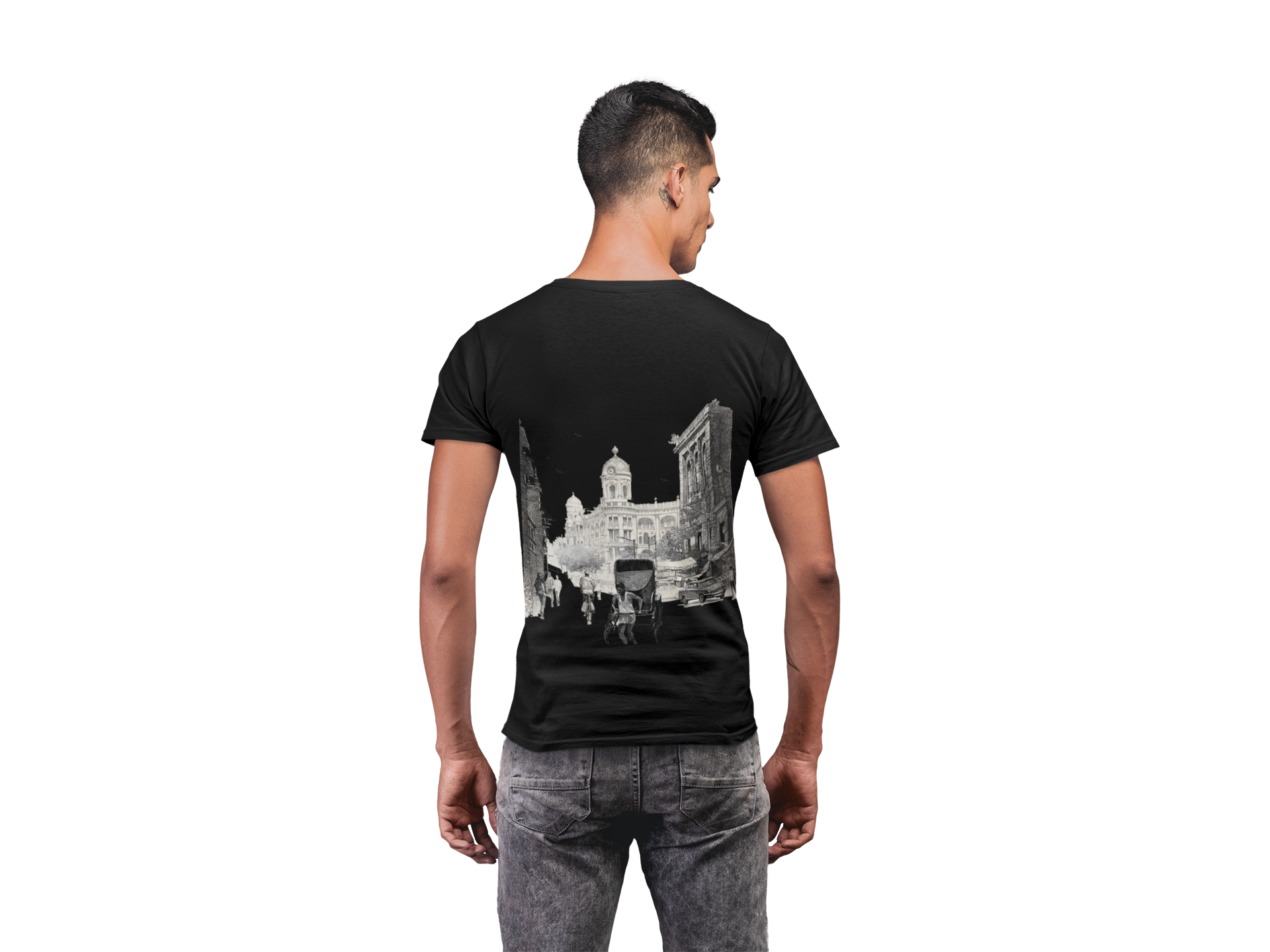 Karachi Heritage Street Tee Black – Rrangg streetwear Dubai