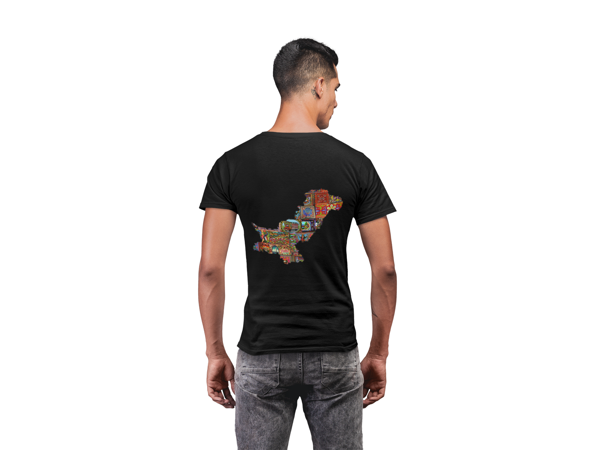 Pakistan Patchwork Map Tee Black – Rrangg streetwear Dubai