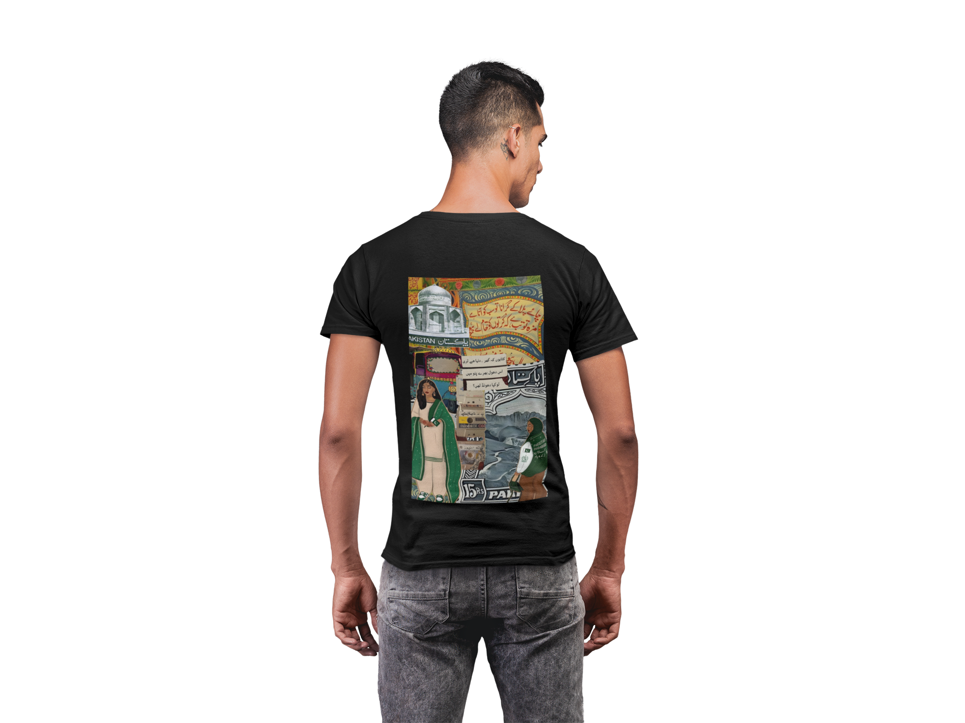Pakistan Poster Art Tee Black – Rrangg streetwear Dubai