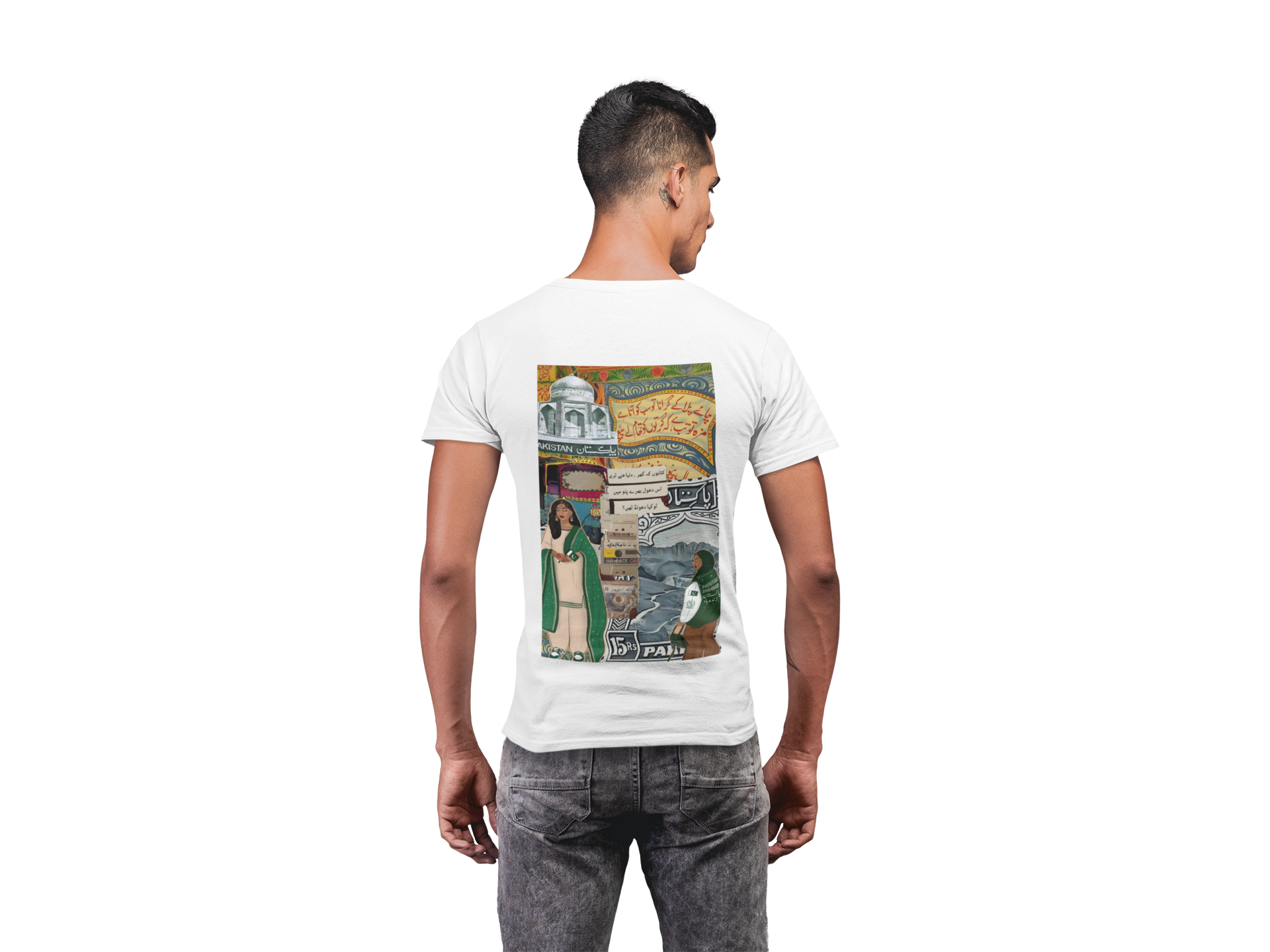 Pakistan Poster Art Tee White – Rrangg streetwear Dubai